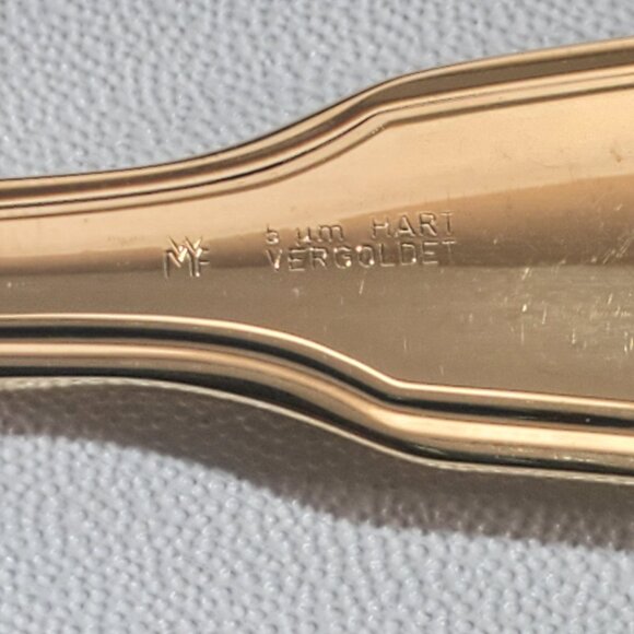 Vintage WMF Gold-Plated Dessert Forks – Elegant German Tableware (Set 6) - Picture 6 of 10